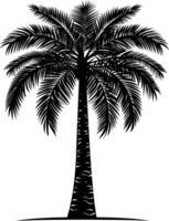 AI generated Silhouette palm dates black color only vector