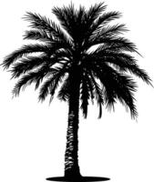 AI generated Silhouette palm dates black color only vector