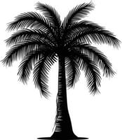 AI generated Silhouette palm dates black color only vector