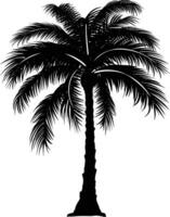 AI generated Silhouette palm dates black color only vector