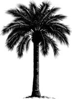 AI generated Silhouette palm dates black color only vector