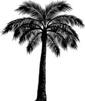 AI generated Silhouette palm dates black color only vector