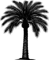 AI generated Silhouette palm dates black color only vector