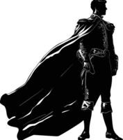 AI generated Silhouette matador black color only full body vector