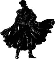 AI generated Silhouette matador black color only full body vector