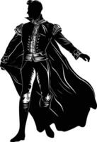 AI generated Silhouette matador black color only full body vector