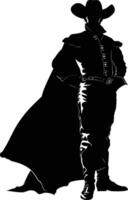 AI generated Silhouette matador black color only full body vector