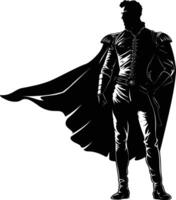 AI generated Silhouette matador black color only full body vector