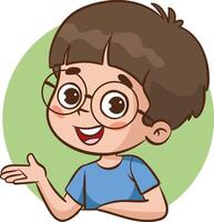 children portrait collection cartoon vector