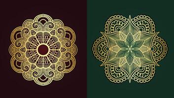 Vector luxury gold mandala decorative background