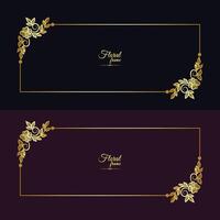 Golden Border Warm Color Border Frame Picture Frame Gold And luxury Floral frame vector