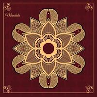 Vector luxury gold mandala decorative background