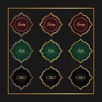 Vector gold background with a frame for text and arabic border cover design