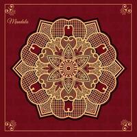 vector lujo oro mandala decorativo antecedentes