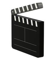 Film Clapperboard element 3D render photo