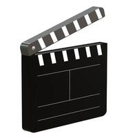 Film Clapperboard element 3D render photo