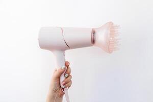 Professional hair dryer with a nozzle diffuser for curls photo