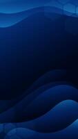 Abstract background dark blue color with wavy lines and gradients is a versatile asset suitable for various design projects such as websites, presentations, print materials, social media posts vector