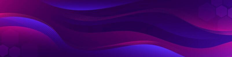Abstract purple blue banner color with a unique wavy design. It is ideal for creating eye catching headers, promotional banners, and graphic elements with a modern and dynamic look. vector