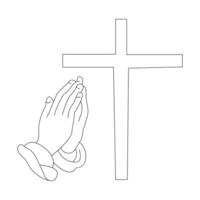 Jesus Christ sketch good Friday continuous single line outline vector art drawing and illustration