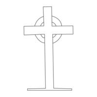 Jesus Christ sketch good Friday continuous single line outline vector art drawing and illustration