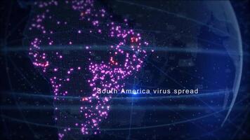 Contagion The Electric Blink  Mapping Global Effects the world is covered in dots and the text European virus speed video