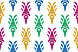 Beautiful ethnic tribal pattern art. Ethnic ikat seamless pattern. American and Mexican style. vector