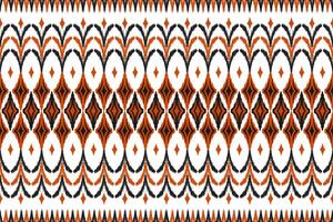 Ethnic ikat seamless pattern traditional. Carpet tribal style. Aztec ornament print. vector