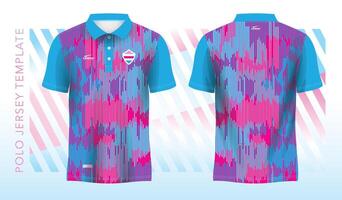 blue pink abstract background and pattern for polo jersey sport design template vector