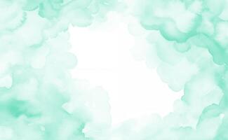 Mint abstract watercolor texture background. Green watercolour brush splash pattern vector