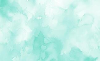 Mint abstract watercolor texture background. Green watercolour brush splash pattern vector