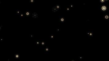 Dust particles overlay floating Glittering Particles on black background video