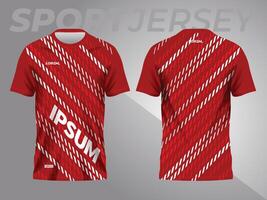 rojo resumen antecedentes y modelo para deporte jersey diseño y Bosquejo. frente y espalda ver modelo vector