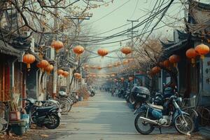 ai generado chino primavera festival atmósfera profesional fotografía foto