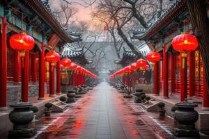 AI generated chinese spring festival atmosphere professional photography photo