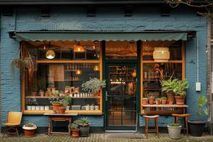 ai generado el ventana de un moderno y elegante tienda diseño profesional fotografía foto