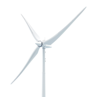 ai generado viento turbina en transparente antecedentes - ai generado png