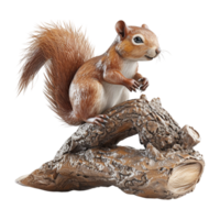 AI generated 3D Rendering of a Chipmunks on Transparent Background - Ai Generated png