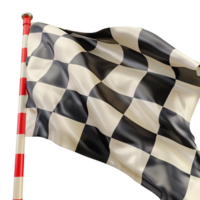 AI generated 3D Rendering of a Race Winning Flag on Transparent Background - Ai Generated png