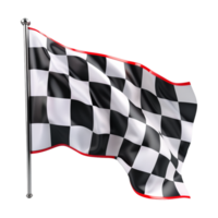 ai generiert 3d Rendern von ein Rennen gewinnen Flagge auf transparent Hintergrund - - ai generiert png