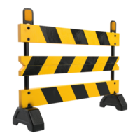 AI generated 3D Rendering of a Road Barrier or Warning on Transparent Background - Ai Generated png