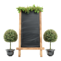 AI generated Blackboard with Wooden Spot on Transparent background - Ai Generated png