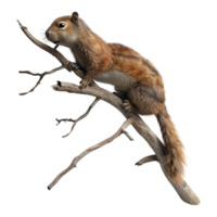 AI generated 3D Rendering of a Chipmunks on Transparent Background - Ai Generated png