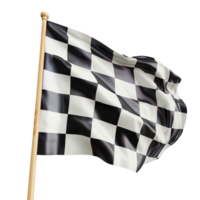 ai generiert 3d Rendern von ein Rennen gewinnen Flagge auf transparent Hintergrund - - ai generiert png