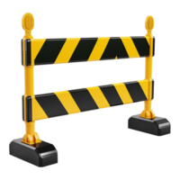 AI generated 3D Rendering of a Road Barrier or Warning on Transparent Background - Ai Generated png