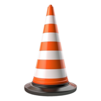 AI generated 3D Rendering of a traffic Cone on Transparent Background - Ai Generated png