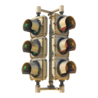 AI generated 3D Rendering of a Traffic Lights on Transparent Background - Ai Generated png