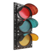 AI generated 3D Rendering of a Traffic Lights on Transparent Background - Ai Generated png