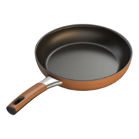 ai gerado 3d Renderização do uma cozinhando fritar panela em transparente fundo - ai gerado png