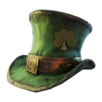 AI generated 3D Rendering of a Leprechaun Hat on Transparent Background - Ai Generated png